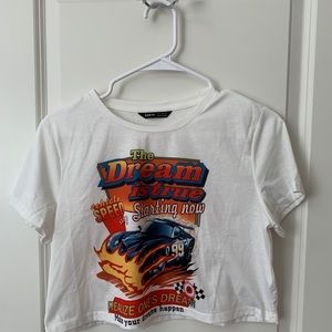 Shein white crop top